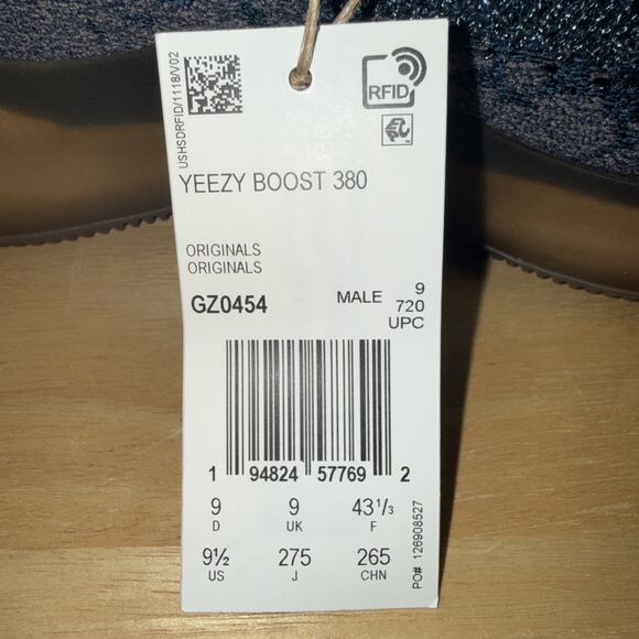 Yeezy 380 Covellite Size 9.5 NEW Adidas Sneakers NEW IN BOX main image 13